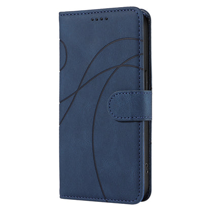 For Samsung Galaxy A13 4G / 5G Wallet Phone Cover PU Leather Imprinted Line Case with Stand