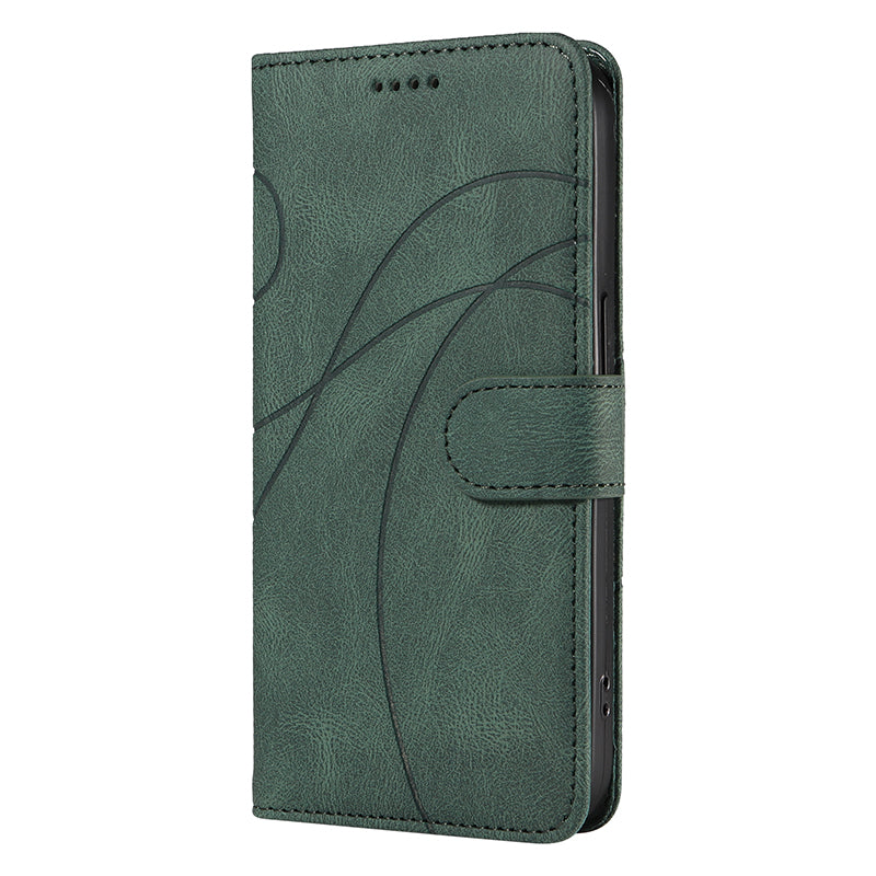 For Samsung Galaxy A13 4G / 5G Wallet Phone Cover PU Leather Imprinted Line Case with Stand
