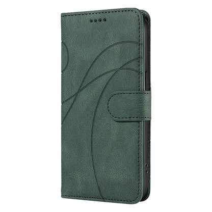 For Samsung Galaxy A13 4G / 5G Wallet Phone Cover PU Leather Imprinted Line Case with Stand
