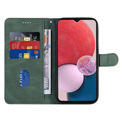 For Samsung Galaxy A13 4G / 5G Wallet Phone Cover PU Leather Imprinted Line Case with Stand