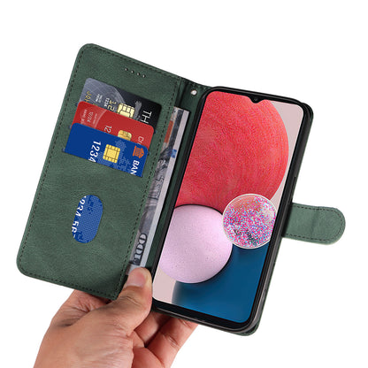 For Samsung Galaxy A13 4G / 5G Wallet Phone Cover PU Leather Imprinted Line Case with Stand