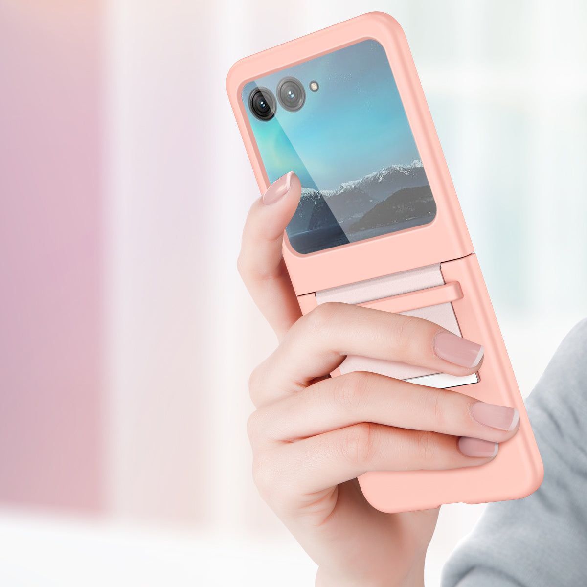 For Motorola Razr 40 Ultra 5G PU Leather + Hard PC Phone Case Retractable Strap Hinge Protection Cover