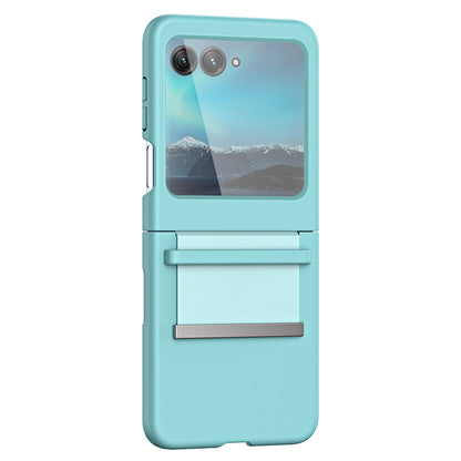 For Motorola Razr 40 Ultra 5G PU Leather + Hard PC Phone Case Retractable Strap Hinge Protection Cover