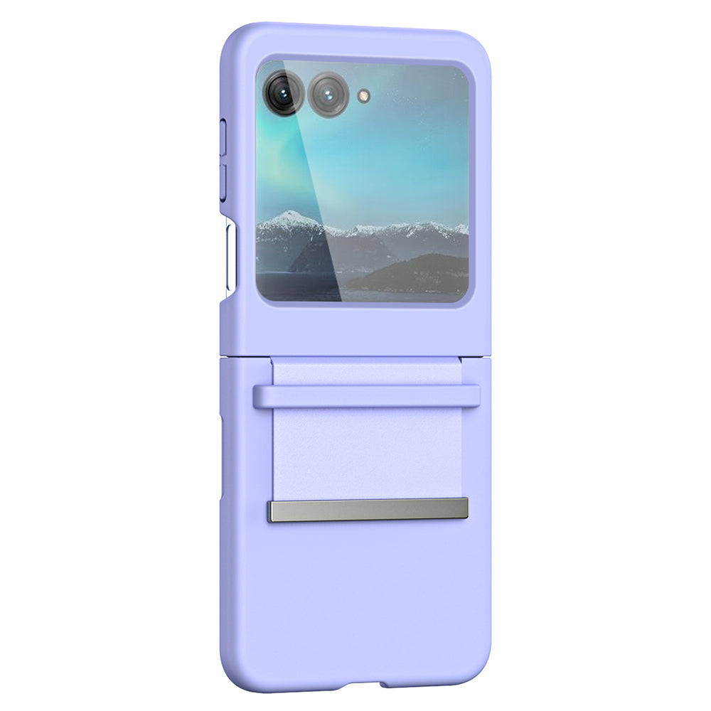 For Motorola Razr 40 Ultra 5G PU Leather + Hard PC Phone Case Retractable Strap Hinge Protection Cover