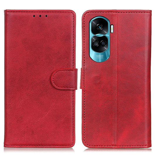 For Honor 90 Lite 5G / X50i Anti-Scratch PU Leather Phone Case Cowhide Texture Stand Wallet Shell Cover