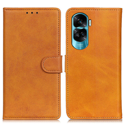 For Honor 90 Lite 5G / X50i Anti-Scratch PU Leather Phone Case Cowhide Texture Stand Wallet Shell Cover