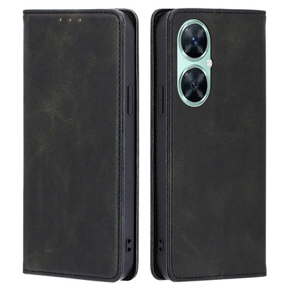 For Huawei Enjoy 60 Pro / Nova 11i / Maimang 20 Slim-Fit Calf Texture Leather Shell Stand Wallet Phone Case Cover