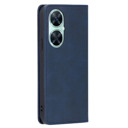 For Huawei Enjoy 60 Pro / Nova 11i / Maimang 20 Slim-Fit Calf Texture Leather Shell Stand Wallet Phone Case Cover