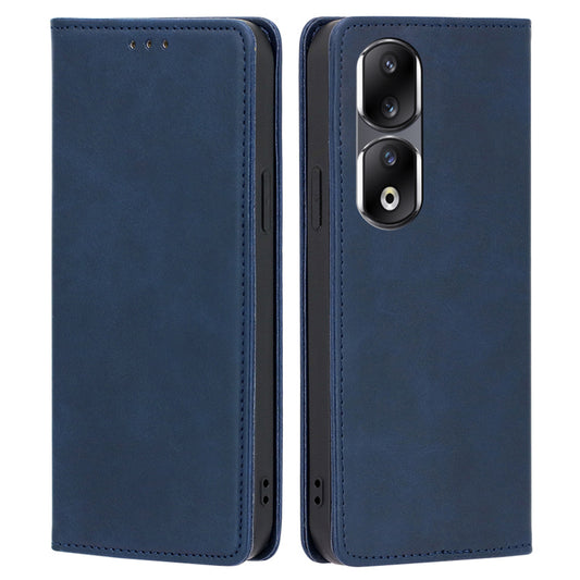 For Honor 90 Pro Shockproof PU Leather Cover Stand Wallet Calf Texture Cell Phone Case