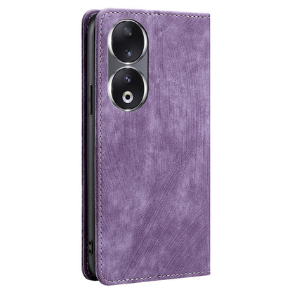 RFID Blocking Wallet Phone Case for Honor 90 , PU Leather Stand Full Protection Cover