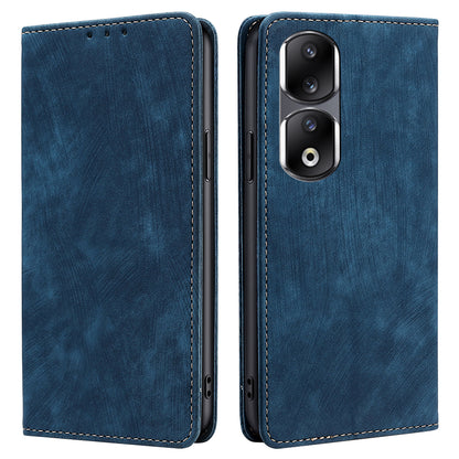 For Honor 90 Pro Shockproof Phone Case PU Leather Stand RFID Blocking Wallet Anti-drop Cover