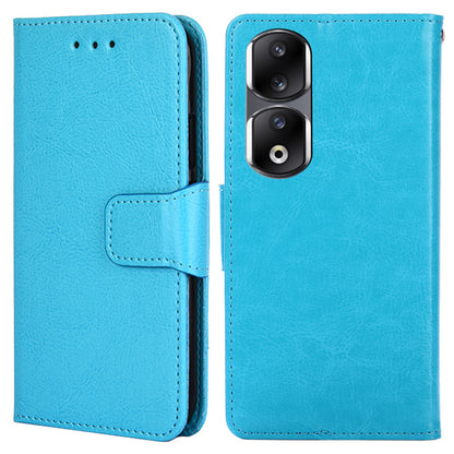 For Honor 90 Pro Wallet Stand Shell Textured PU Leather Phone Protection Case Shockproof Phone Cover