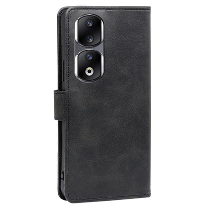 For Honor 90 Pro Anti-Scratch Phone Shell Calf Texture Wallet Phone Case PU Leather Stand Cover