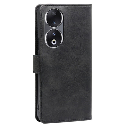 For Honor 90 Phone Wallet Case Calf Texture TPU+PU Leather Shell Stand Anti-drop Cover