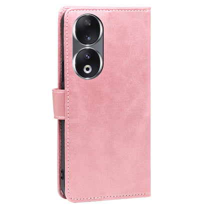 For Honor 90 Phone Wallet Case Calf Texture TPU+PU Leather Shell Stand Anti-drop Cover