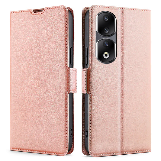 For Honor 90 Pro Phone Stand Case PU Leather Shockproof Card Slot Design Phone Cover