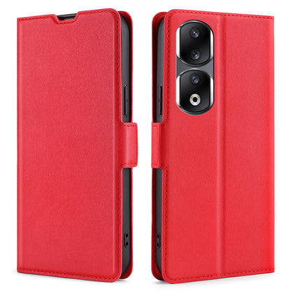 For Honor 90 Pro Phone Stand Case PU Leather Shockproof Card Slot Design Phone Cover
