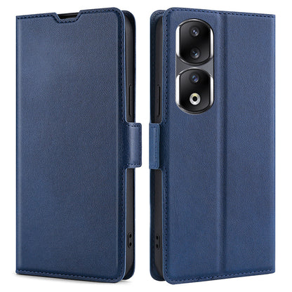 For Honor 90 Pro Phone Stand Case PU Leather Shockproof Card Slot Design Phone Cover