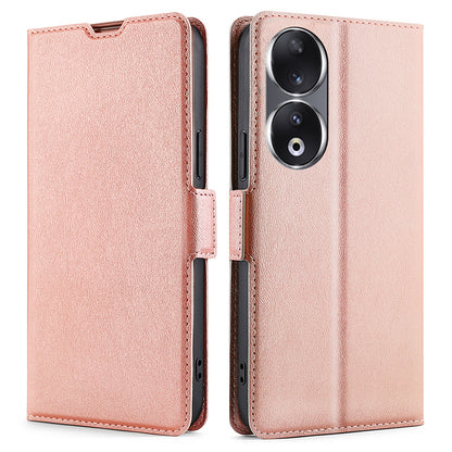 For Honor 90 Cell Phone Case PU Leather Card Slot Design Stand Phone Cover