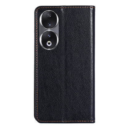 For Honor 90 Slim-Fit Leather Phone Cover Stand Wallet Phone Shell Magnetic Auto-absorbed Case