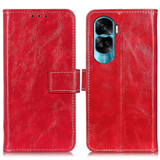 For Honor X50i 5G / 90 Lite 5G Flip Leather Wallet Case Retro Crazy Horse Texture Stand Phone Cover