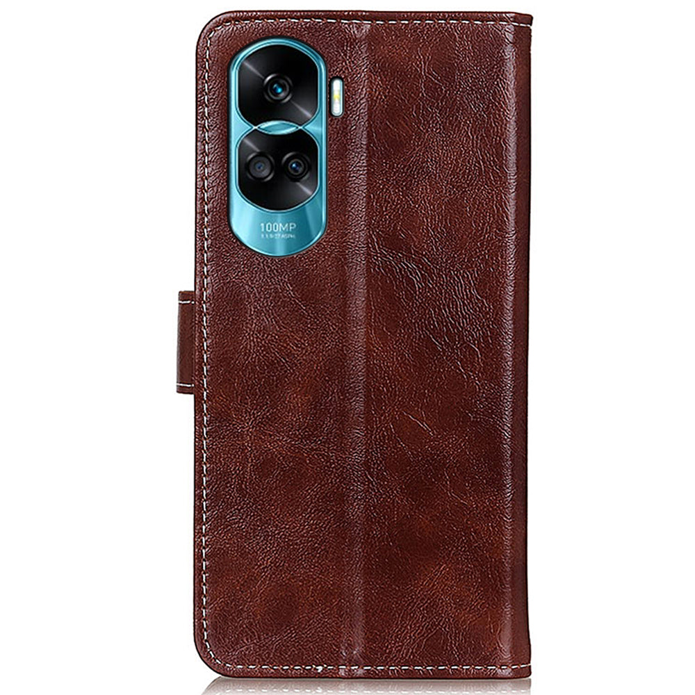 For Honor X50i 5G / 90 Lite 5G Flip Leather Wallet Case Retro Crazy Horse Texture Stand Phone Cover