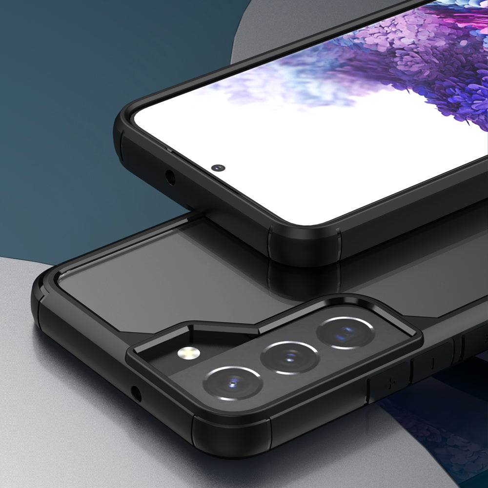 Defense Armor Series Clear Case for Samsung Galaxy S22 5G , TPU + PC Protective Phone Cover