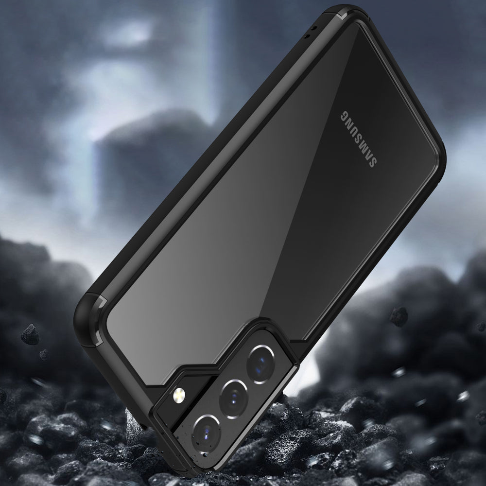 Defense Armor Series Clear Case for Samsung Galaxy S22 5G , TPU + PC Protective Phone Cover