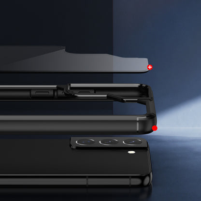 Defense Armor Series Clear Case for Samsung Galaxy S22 5G , TPU + PC Protective Phone Cover