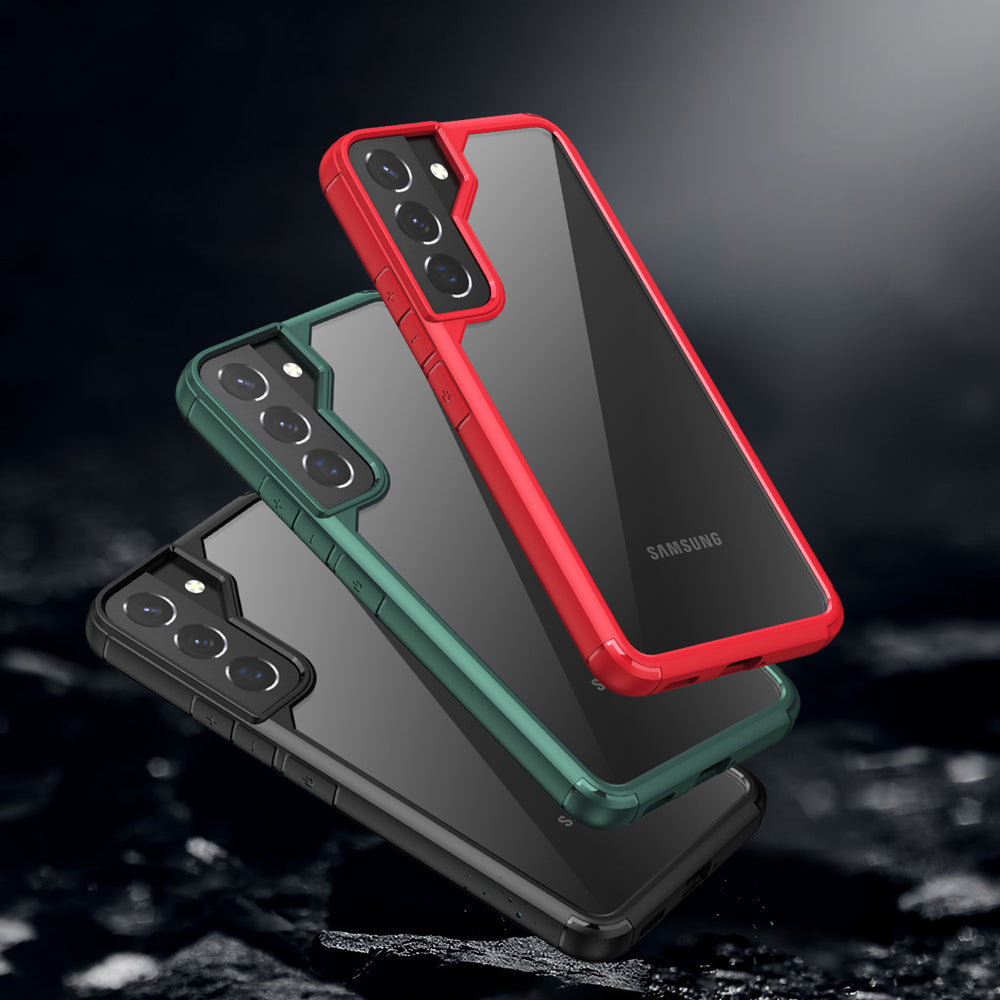 Defense Armor Series Clear Case for Samsung Galaxy S22 5G , TPU + PC Protective Phone Cover