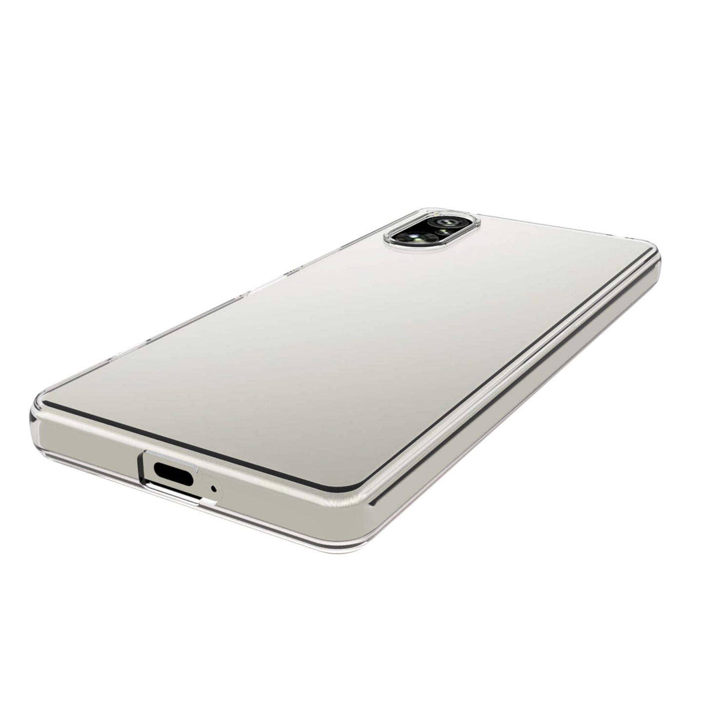 10Pcs / Pack For Sony Xperia 5 V Clear Flexible TPU Case Inner Watermark-Free Texture Mobile Phone Cover