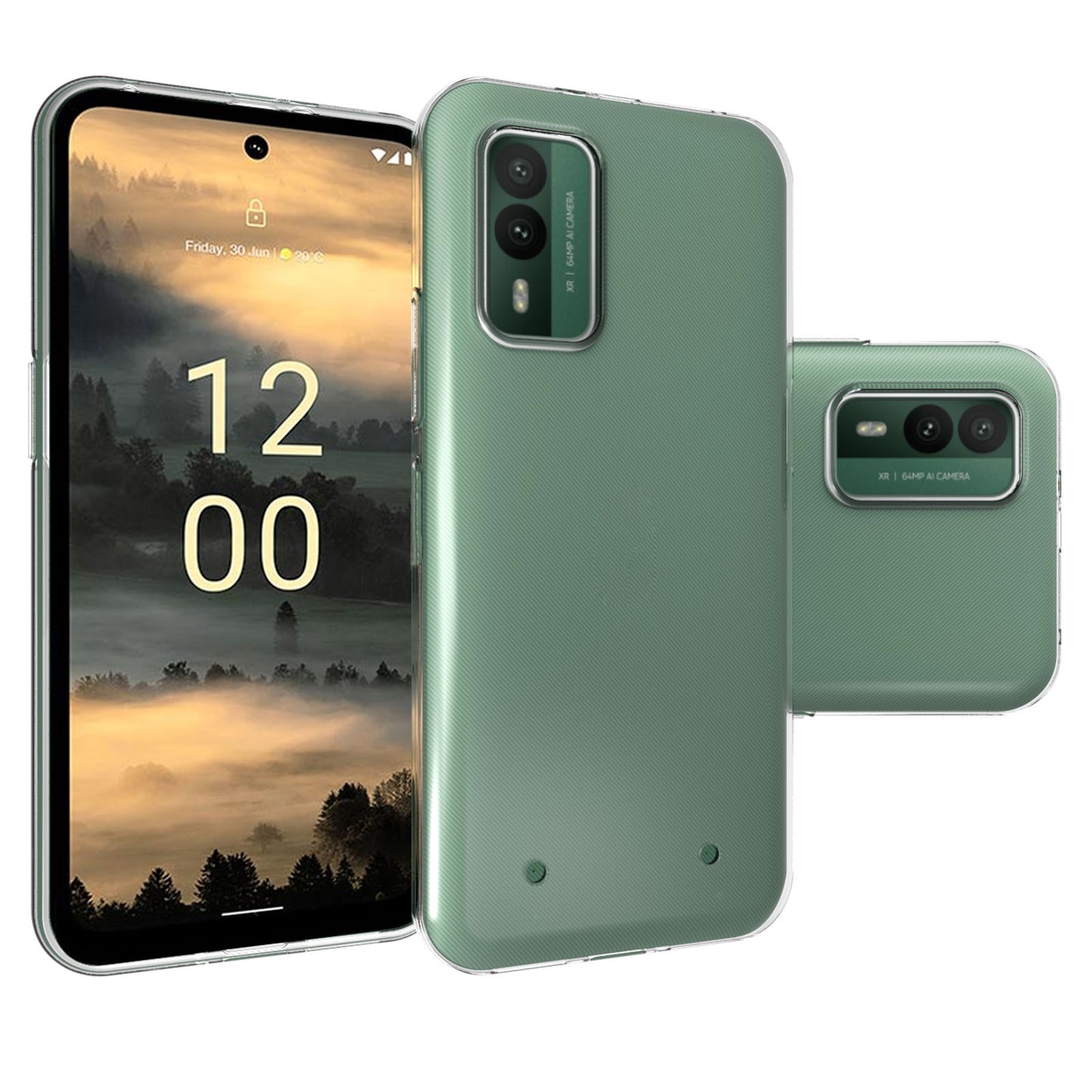 10Pcs  /  Pack For Nokia XR21 Phone Cover TPU Case Inner Watermark-Free Texture Clear Cell Phone Protector