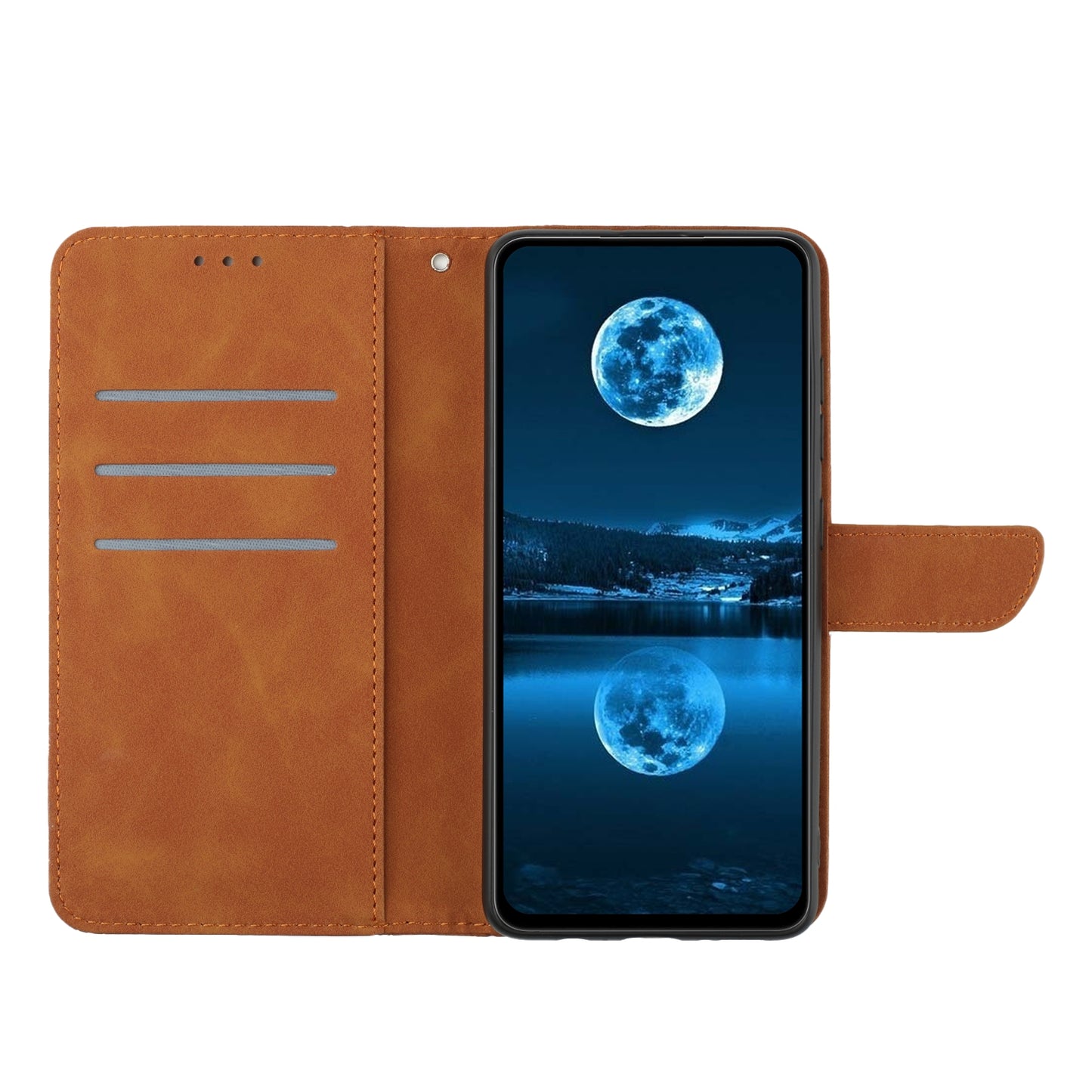 HT05 For Honor 90 Lite 5G / X50i 5G Wallet Leather Phone Case Skin-touch Imprinted Line Stand Cover