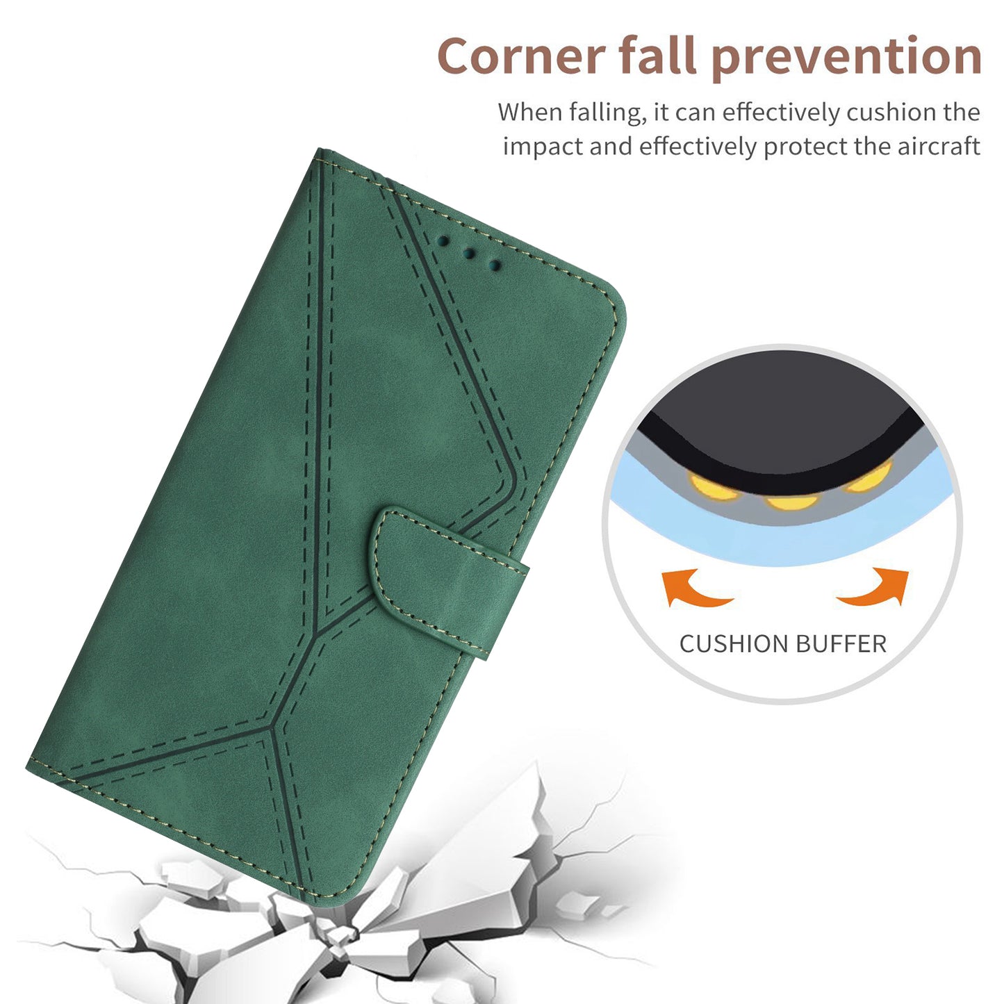 HT05 For Honor 90 Lite 5G / X50i 5G Wallet Leather Phone Case Skin-touch Imprinted Line Stand Cover