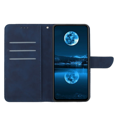 HT05 For Honor 90 Lite 5G / X50i 5G Wallet Leather Phone Case Skin-touch Imprinted Line Stand Cover