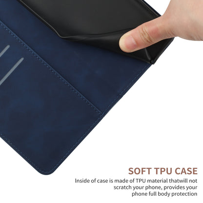 HT05 For Honor 90 Lite 5G / X50i 5G Wallet Leather Phone Case Skin-touch Imprinted Line Stand Cover