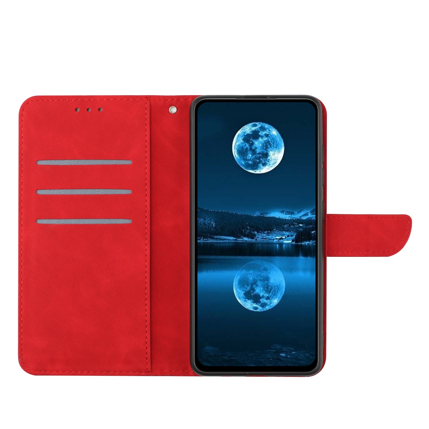 HT05 For Honor 90 Lite 5G / X50i 5G Wallet Leather Phone Case Skin-touch Imprinted Line Stand Cover