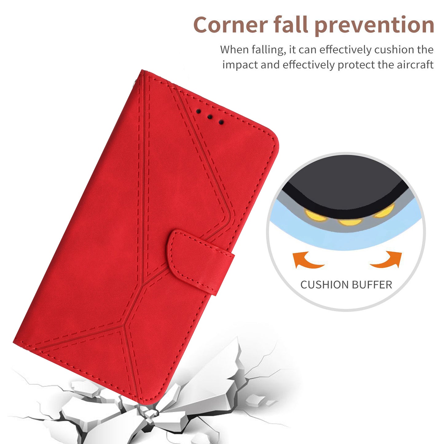 HT05 For Honor 90 Lite 5G / X50i 5G Wallet Leather Phone Case Skin-touch Imprinted Line Stand Cover