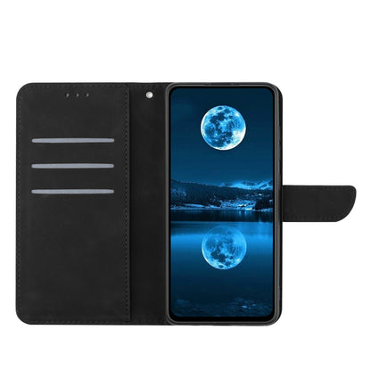HT05 For Honor 90 Lite 5G / X50i 5G Wallet Leather Phone Case Skin-touch Imprinted Line Stand Cover