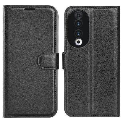 For Honor 90 Wallet Litchi Texture Shell Phone Cover Stand Mobile Phone PU Leather Case