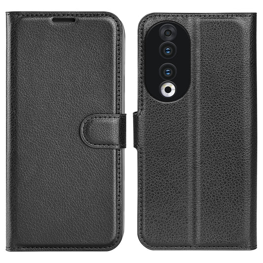 For Honor 90 Wallet Litchi Texture Shell Phone Cover Stand Mobile Phone PU Leather Case