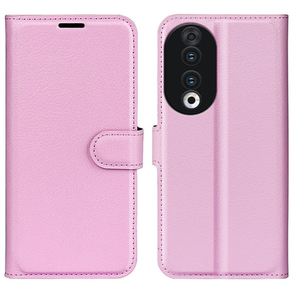 For Honor 90 Wallet Litchi Texture Shell Phone Cover Stand Mobile Phone PU Leather Case