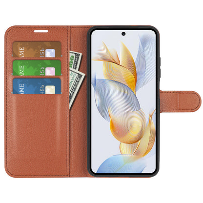 For Honor 90 Wallet Litchi Texture Shell Phone Cover Stand Mobile Phone PU Leather Case