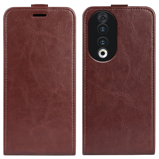 For Honor 90 TPU+PU Leather Phone Shell Vertical Flip Case Mobile Phone Cover with Card Slots