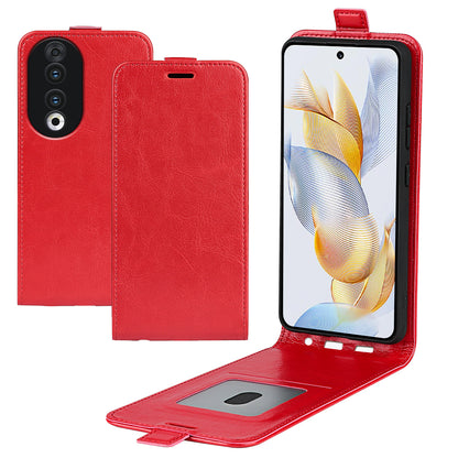 For Honor 90 TPU+PU Leather Phone Shell Vertical Flip Case Mobile Phone Cover with Card Slots