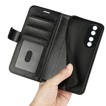 For Honor 90 PU Leather Shell Stand Cover Crazy Horse Texture Wallet Flip Phone Case