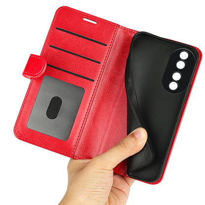For Honor 90 PU Leather Shell Stand Cover Crazy Horse Texture Wallet Flip Phone Case