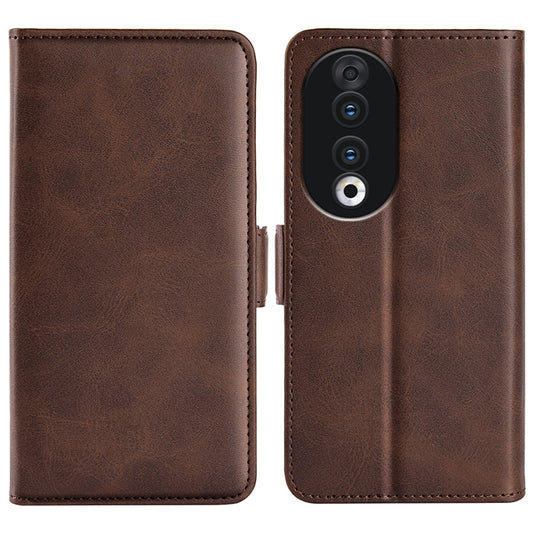 For Honor 90 PU Leather Wallet Phone Cover Calf Texture Stand Full Protection Anti-Scratch Phone Case