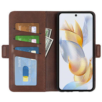 For Honor 90 PU Leather Wallet Phone Cover Calf Texture Stand Full Protection Anti-Scratch Phone Case