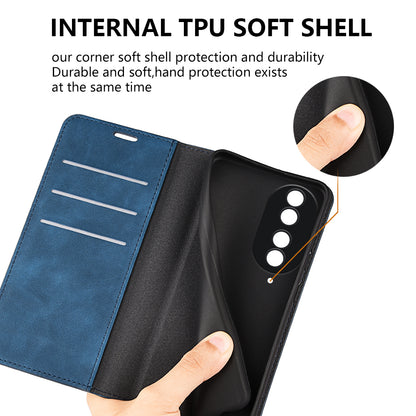 For Honor 90 Wallet Flip Cell Phone Case Skin-touch Stand Shockproof PU Leather Cover